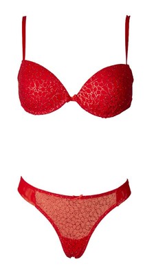 JADEA woman set underwear padded bra with underwire brazilian briefs article 444