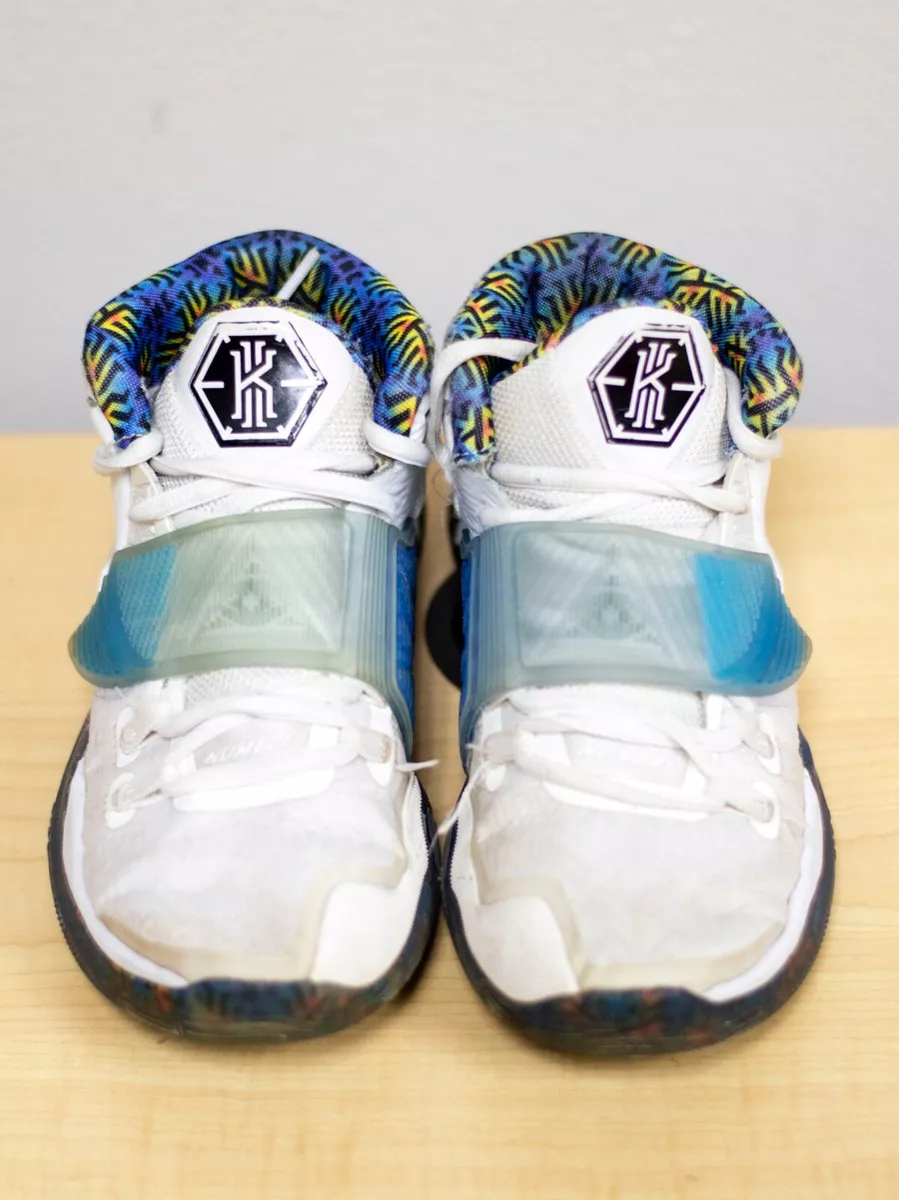 NIKE KYRIE 6 GS WHITE WHITE SAPPHIRE BQ5599 146 US SIZE 3.5Y Running Shoe