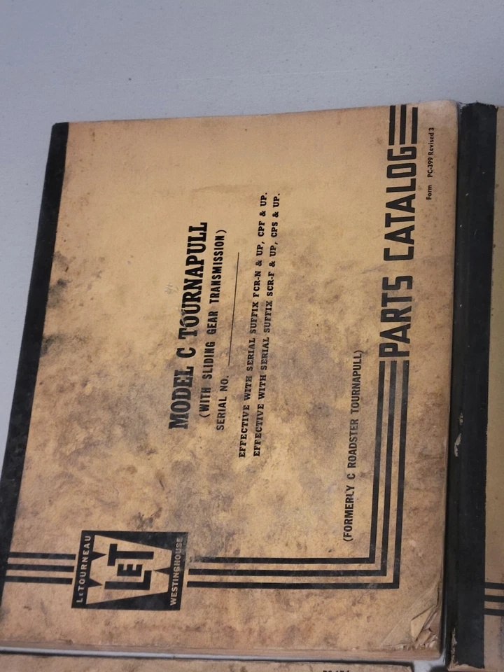 Lote de (8) LeTourneau Piezas Catálogos Manuales Roadster Tournapull Rascador De Colección Foto 2 de 4
