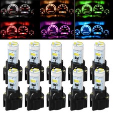 10x 74 T5 2721 Led Bulb Dash Lights W Pc74 Socket Instrument Panel Gauge Light