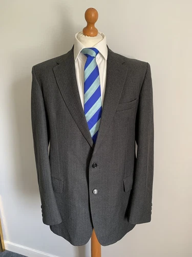 Mens LUXURY CHRISTIAN DIOR "MONSIEUR" SUIT In CHARCOAL FINE STRIPE 44L *EX-CON*