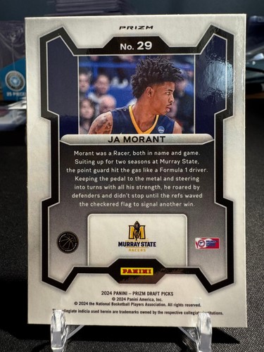 2024 Prizm Draft Picks Ja Morant Green #29 - Picture 2 of 2