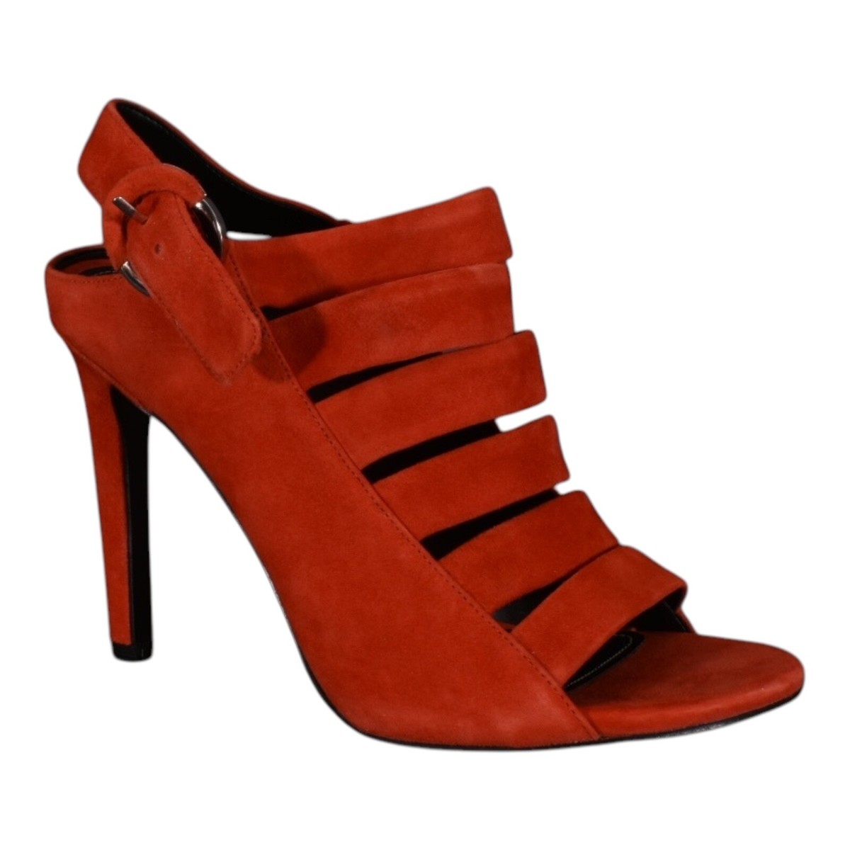 Kendall Kylie Shoes Sandals Mia Strappy High Heels Orange Suede