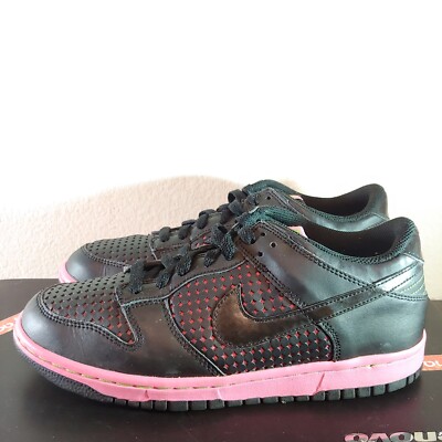 Rare Nike Dunk Low Black Mesh Pink 309601-002 Sz 7 2010