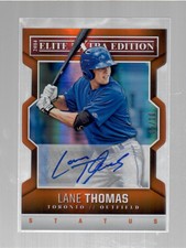 Lane Thomas 2014 Elite Extra Edition Status DieCut Orange Auto 5/10 Autograph
