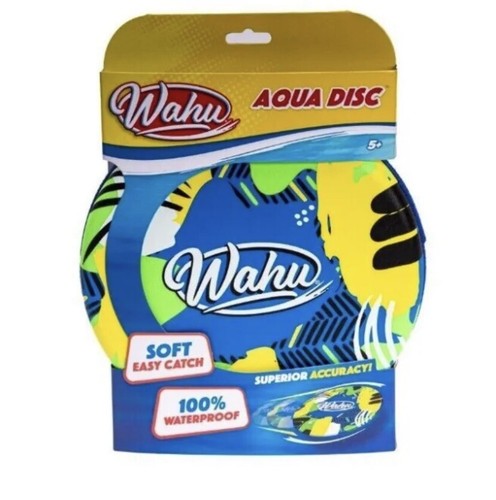 Wahu Aqua Disc blau/grün/gelb 100 % wasserdichte Scheibe weich leicht zu fangen - MouthyMo