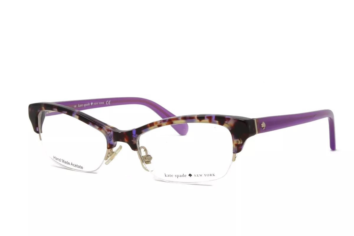 Kate Spade Women's Eyeglasses Marika FP5 Plum Spotted Havana 49mm NEW! |  eBay