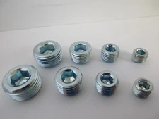 1/2" 3/8" 1/4" 1/8" NPT ZINC PIPE FITTING PLUGS INTAKE WATER PUMP FUEL #8250