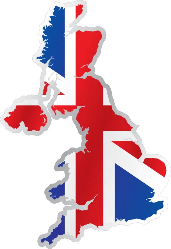 Aufkleber Auto Sticker tuning motorrad Autoaufkleber Fahne Flagge UK ENGLAND MAP