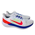 Nike Air Winflo 9 Bright Crimson Racer Running Shoes Men's 9.5 White DX3355-100