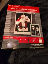 Mr Christmas Virtual Holiday Projector Animated Halloween  Christmas Read