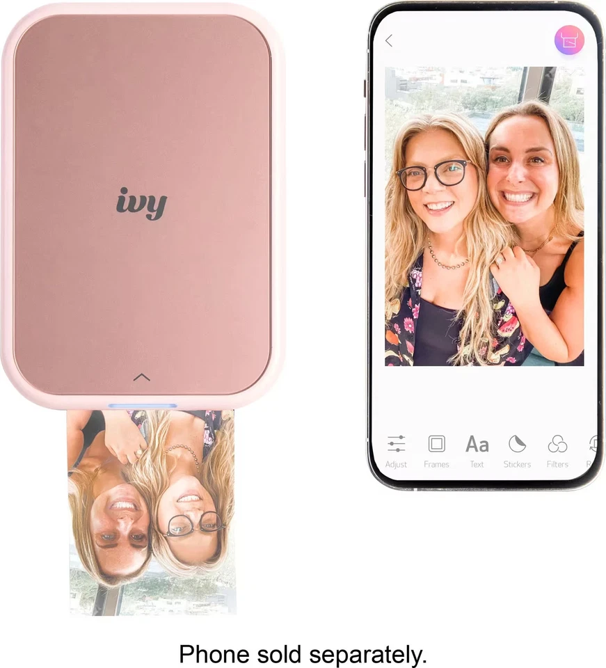 Canon - IVY 2 Mini Photo Printer - Blush Pink - Bluetooth wireless printer - Image 2 of 4