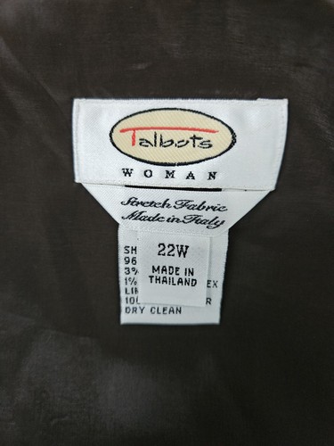 Vintage Talbots Womens Plus 22W Brown Maxi Skirt Straight Wool Blend Business - Picture 5 of 6
