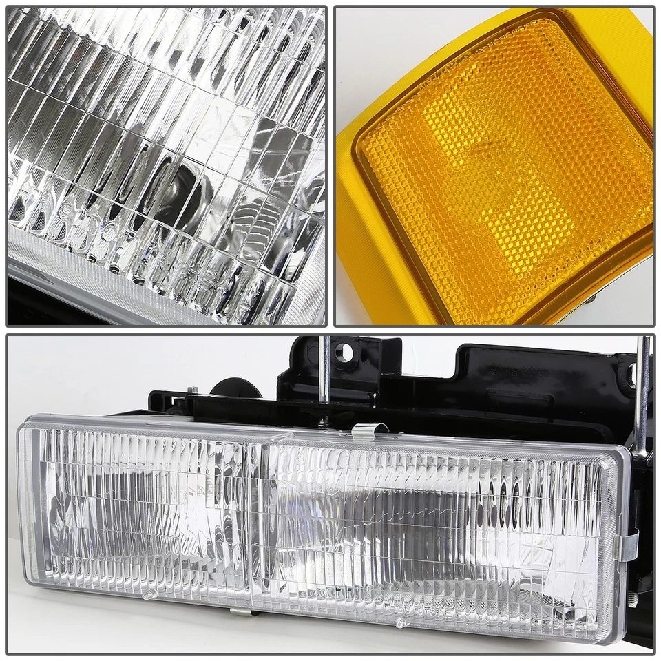 PARA 94-00 CHEVY TAHOE C10 CROMO ÁMBAR FAROS ESQUINEROS PARACHOQUES LÁMPARAS + JUEGO DE HERRAMIENTAS Foto 2 de 4