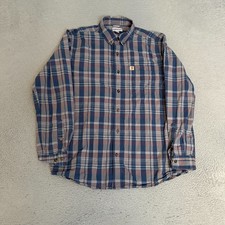 Carhartt Shirt Mens Size Large Plaid Long Sleeve Button Up