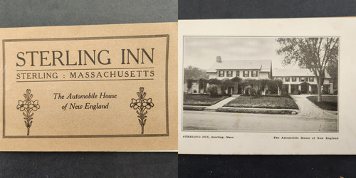 antique STERLING INN ma AD BOOKLET photos automobile house travel history