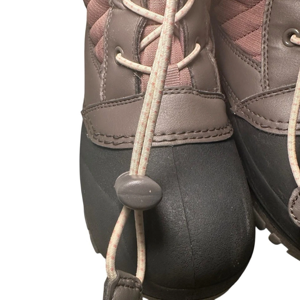 Botas de nieve All in Motion Thermolite para niños gris rosa imitación piel talla 1 Foto 2 de 4