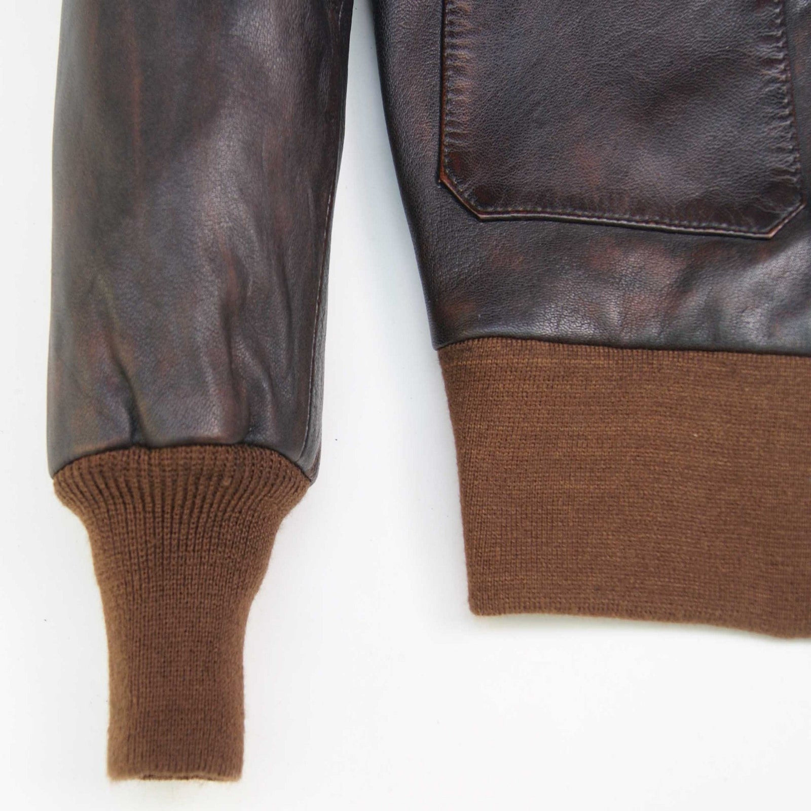 Men Type A2 Repro Real Leather Brown Aviator flying Pilot Jacket Handmade Bomber image 4