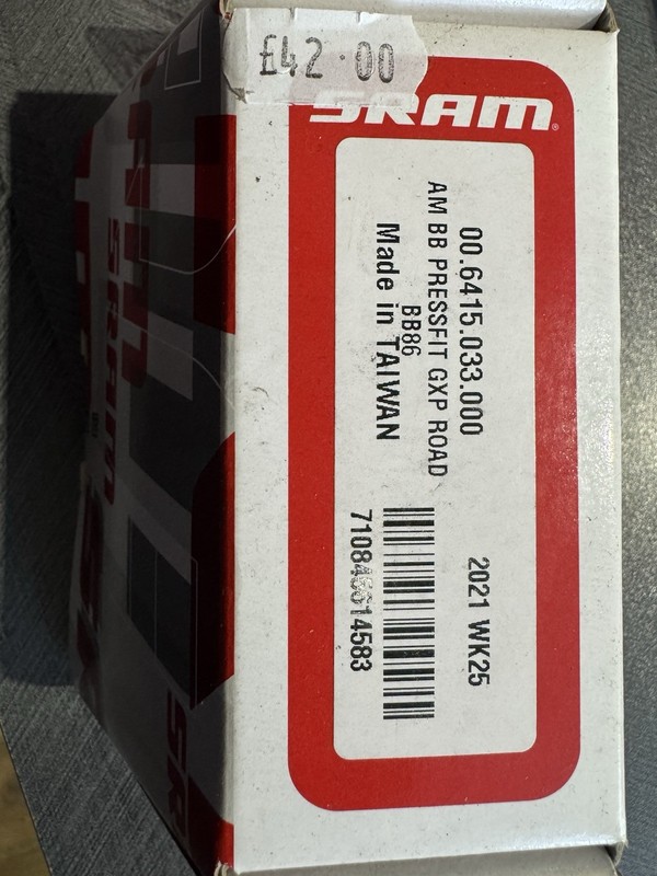 SRAM BOTTOM BRACKET 00.6415.033.000 AM BB PRESSFIT GXP ROAD BB86