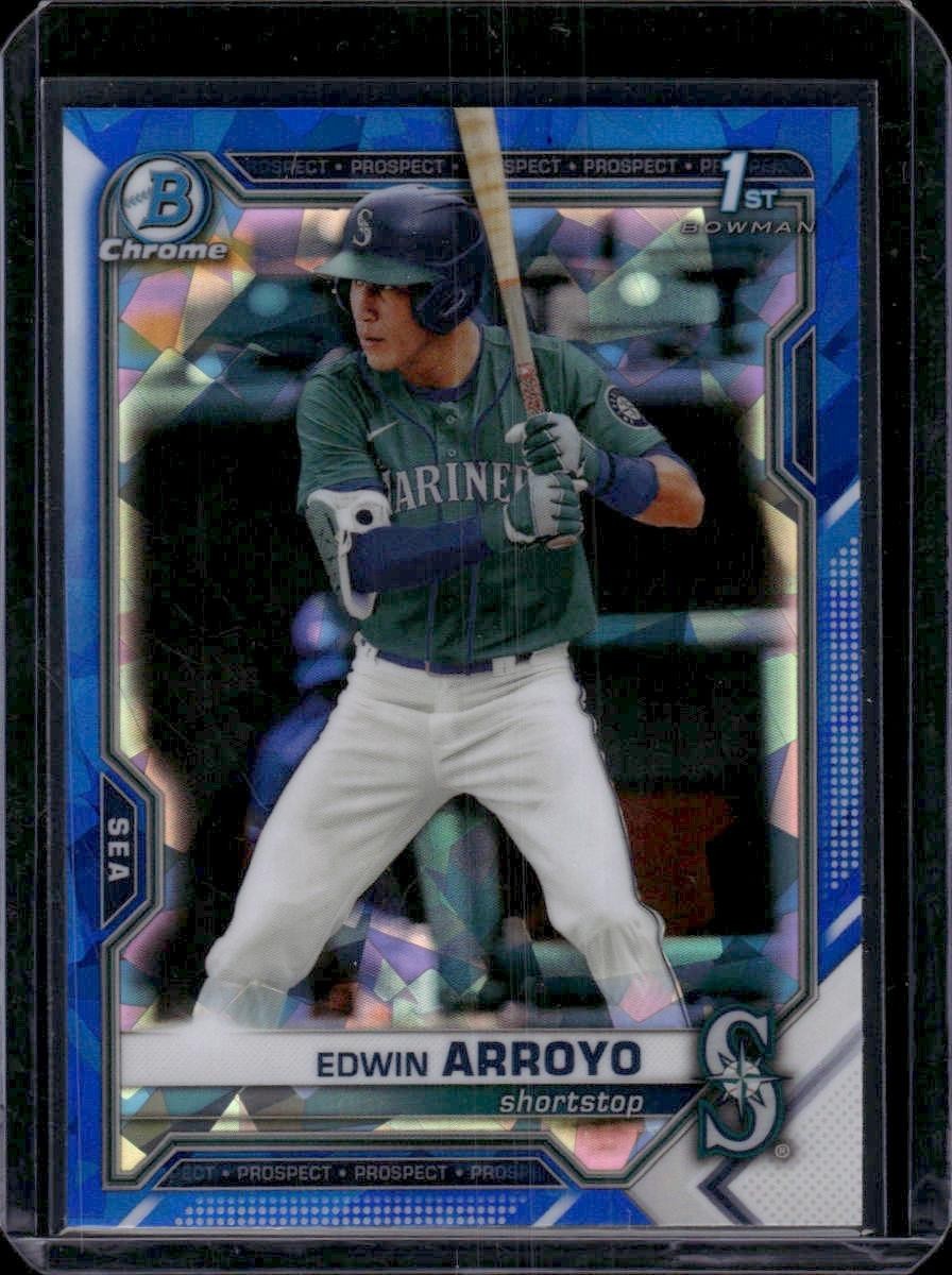 2021 Bowman Draft Sapphire #BDC-74 Edwin Arroyo 1st Sapphire Seattle Mariners