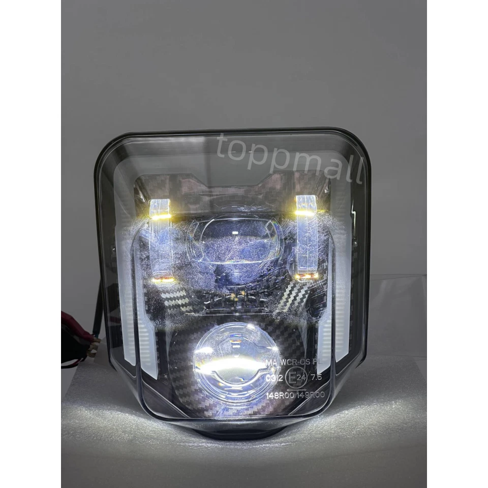 Faro LED con intermitente amarillo para Husqvarna FC 250/350/450 FE 250/450/701SM Foto 3 de 4