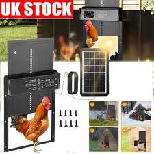 Solar Powered Automatic Chicken Coop Door Opener with Timer Light Sensor Remote