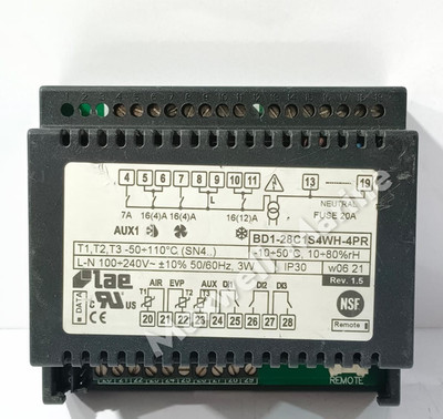 LAE Electronic BD1-28C1S4WH-4PR Digital Refrigeration Controller, 100-240V