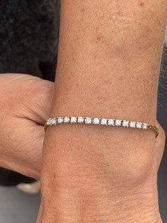 Increíble brazalete vintage de diamantes de 105 quilates de oro de 18 quilates de 7 3 gramos