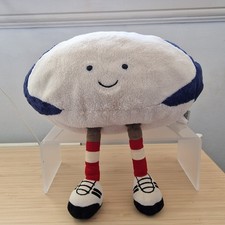 Rare Retired Jellycat Amuseable Rugby Ball Plush Soft Toy Sports Collectable