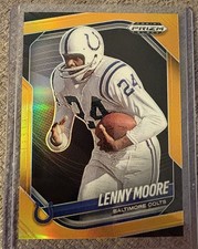 2025 Panini Prizm Black #6 Lenny Moore Prizms Orange #/49