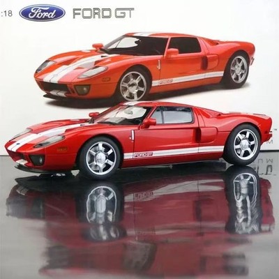 SUPER RARE* Autoart 1/18 Ford GT Red with White Stripes 2004 | eBay