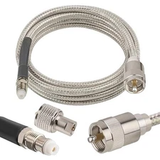 6ft CB Coax Cable RG8X Low Loss Antenna Cable with PL-259 FME Connectors