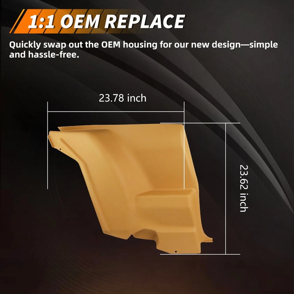 Para 72-81 Camaro Firebird L&R Apoyabrazos Traseros Plástico Inferior Asiento Paneles Laterales Bronceado Foto 4 de 4