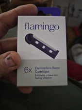 Flamingo Dermaplane Women's Stainless Steel Razor Refill Cartridges 6 Count Box