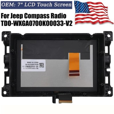 7'' LCD Touch Screen w/ Frame For 2017-2020 Jeep Compass Radio Navigation Replace