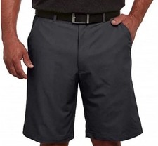 Pebble Beach Men's Dry-Luxe Performance Comfort Waist Shorts black Size 34 Waist