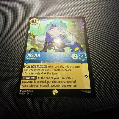Disney Lorcana Wilds Unknown Ursula Deal Maker Legendary 161/204 Non Foil