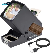 35Mm Slide and Film Viewer, Negative Scanner, Desk Top LED 3X Magnification