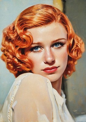 Ginger Rogers einzigartige Öle Illustration Druck 33 (A4 Format - 210 mm x 297 mm).