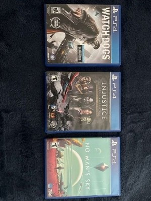 PS4 Games: No Man's Sky, Injustice Gods Among Us (Ultimate Edition), Watch Dogs