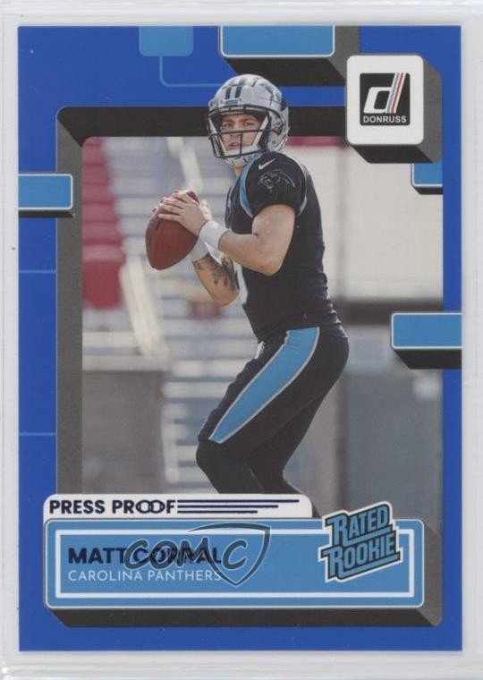 2022 Panini Donruss Rated Press Proof Blue Matt Corral #302 Rookie RC 0u1n