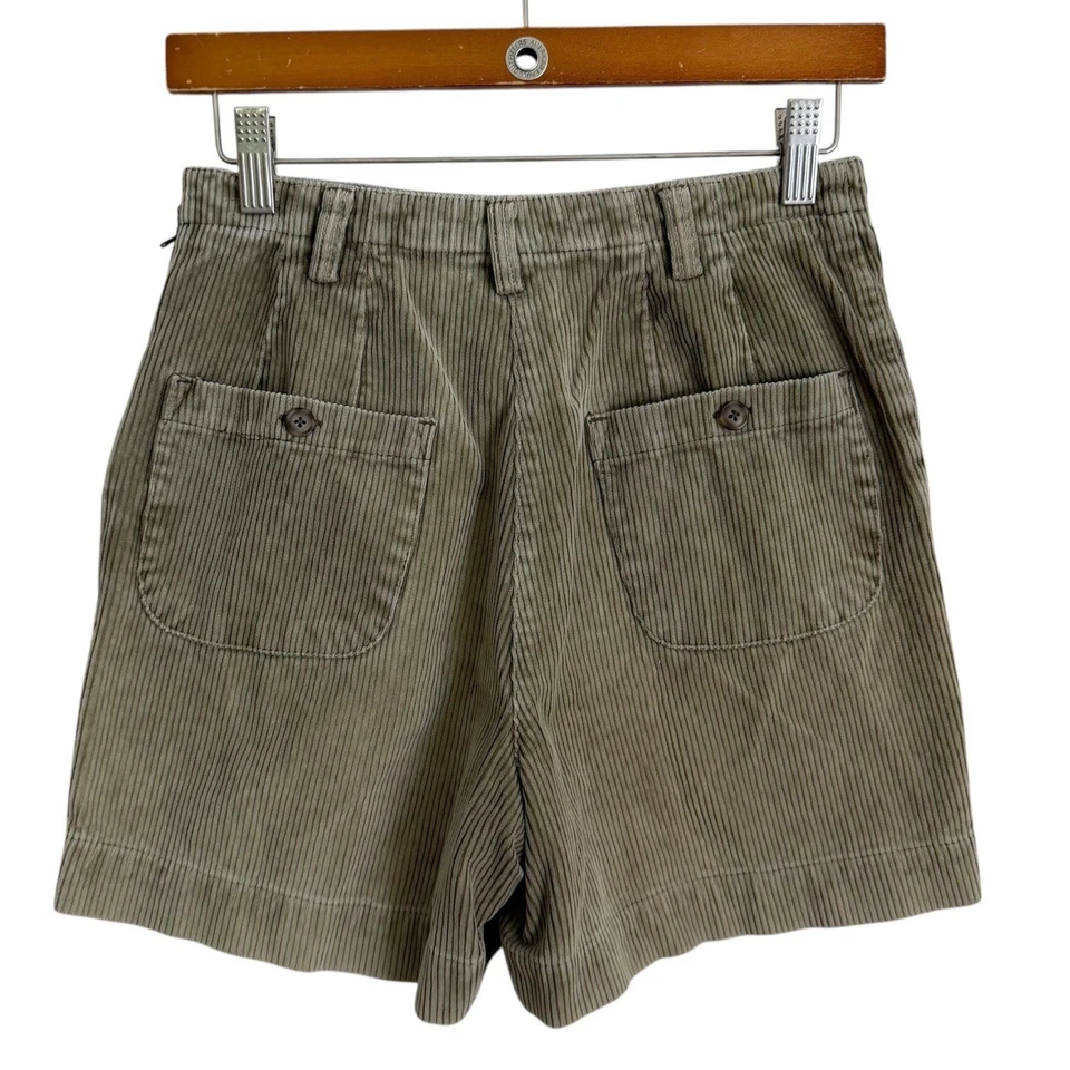 Vintage Gap Womens Corduroy HIgh Rise Shorts Olive Green 2 Grunge Granola - Image 2 of 4
