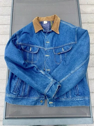 Vintage Lee Rider Blanket Lined Denim Jacket Mens 48L USA 100% Cotton Rancher video thumbnail