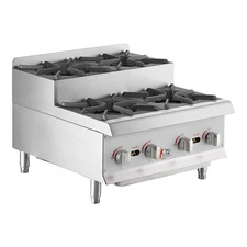 24" Step-Up Countertop Range / Hot Plate with 4 High Output Burners - 120K BTU