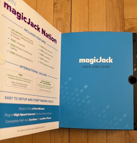 magicJackGO VOIP Phone Adapter Portable Home On-The-Go 9 (Sealed) - Afbeelding 3 van 8