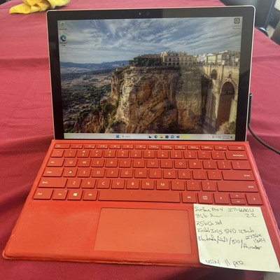 Microsoft Surface Pro 4 i7-6650U 8GB RAM 256 SSD 12.3  Win 11 Pro Tablet Laptop