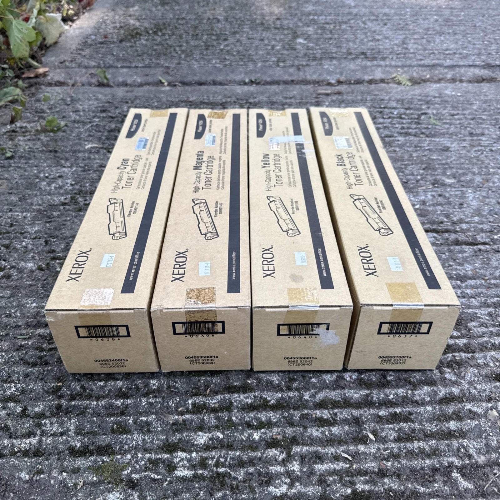Set Of 4 Xerox Toners Phaser 6350 CMYK 106R01144 106R01145 106R01146 106R01147 6