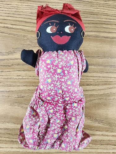 Vintage Folk Art Rag bambola di stoffa fatta a mano souvenir di New Orleans 9" - Foto 2 di 11