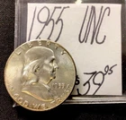 1955 Franklin Silver Half Dollar UNC! ENN Coins