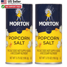 Morton Popcorn Salt Extra Fine Seasoning Shaker 3.75 oz 2 Pack FROM USA